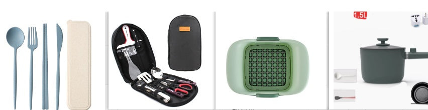 8-Piece Camp Kitchen Utensil Set – Portable BBQ and Camping Gear