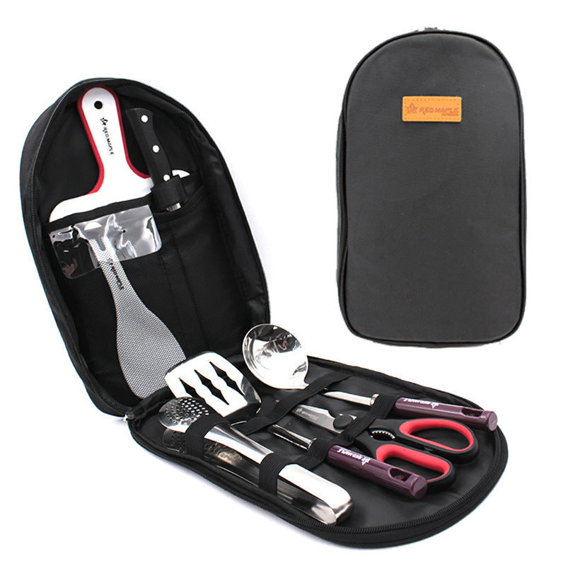 8-Piece Camp Kitchen Utensil Set – Portable BBQ and Camping Gear
