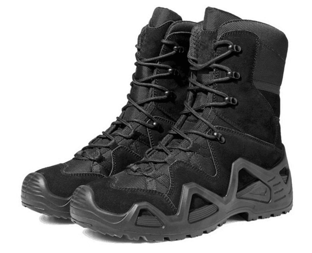 Mid-High Top Military Combat Boots – Outdoor Training Hiking Shoes