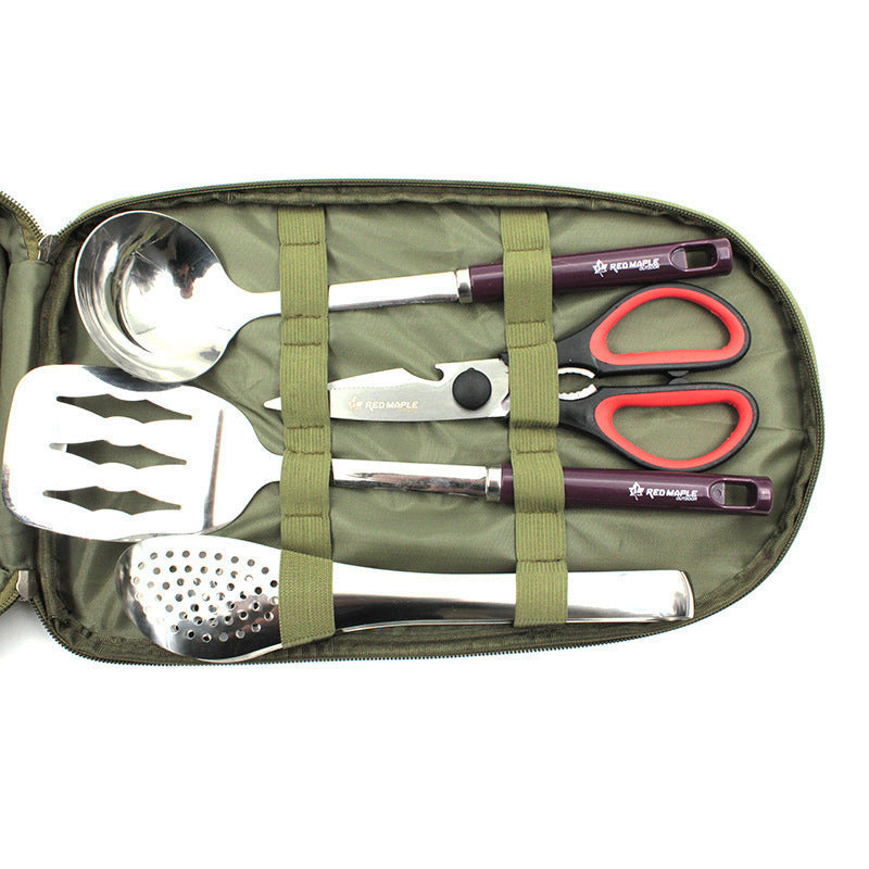 8-Piece Camp Kitchen Utensil Set – Portable BBQ and Camping Gear