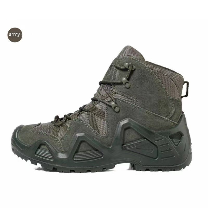 Mid-High Top Military Combat Boots – Outdoor Training Hiking Shoes