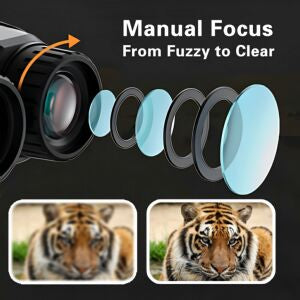 4K Night Vision Binoculars – 8X Digital Zoom, 1080P HD Recording, IR Illuminator for Hunting, Camping & Wildlife Viewing