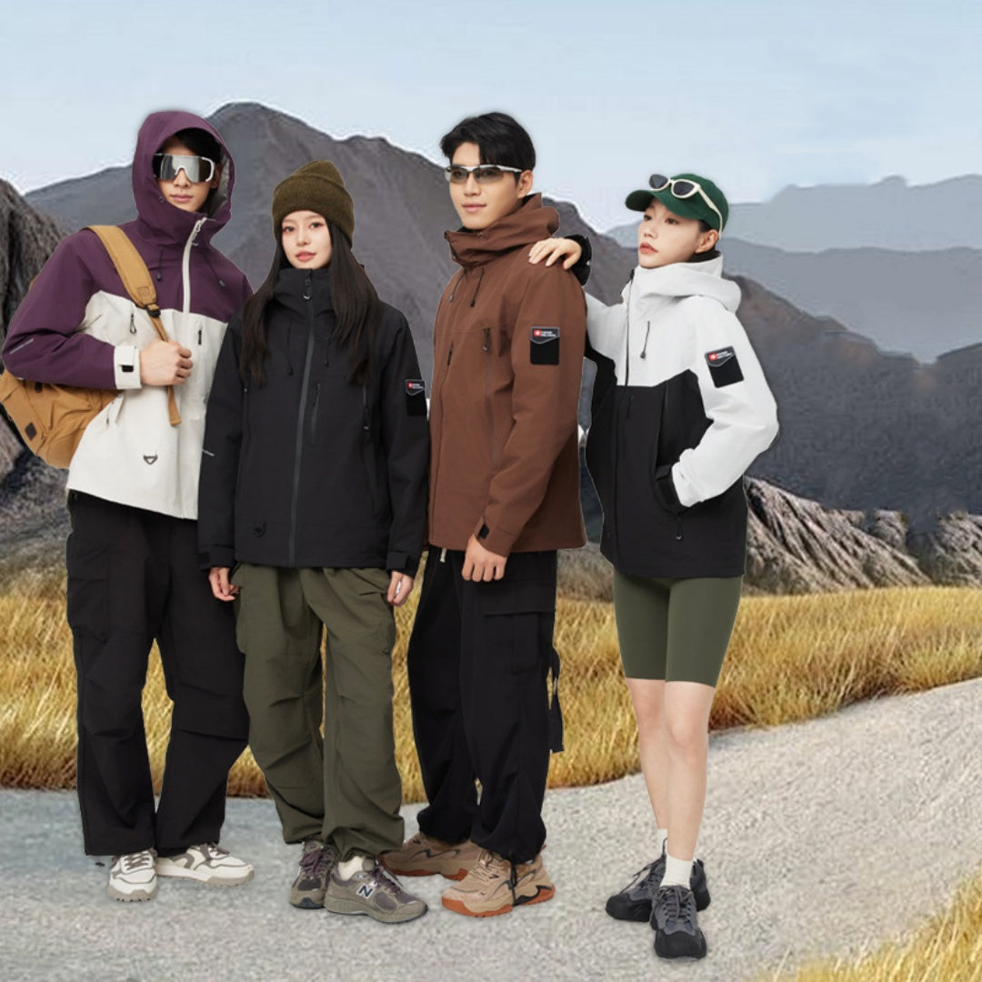 Autumn Winter Outdoor Jacket – Waterproof, Warm for Couples’ Activities