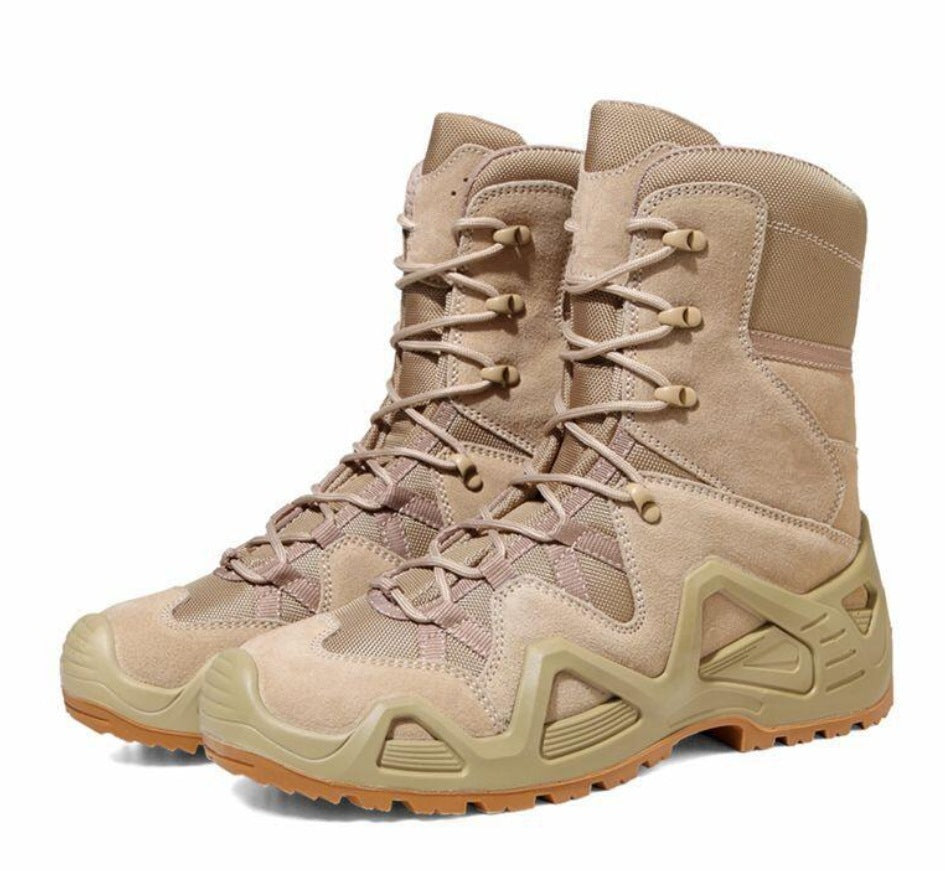 Mid-High Top Military Combat Boots – Outdoor Training Hiking Shoes