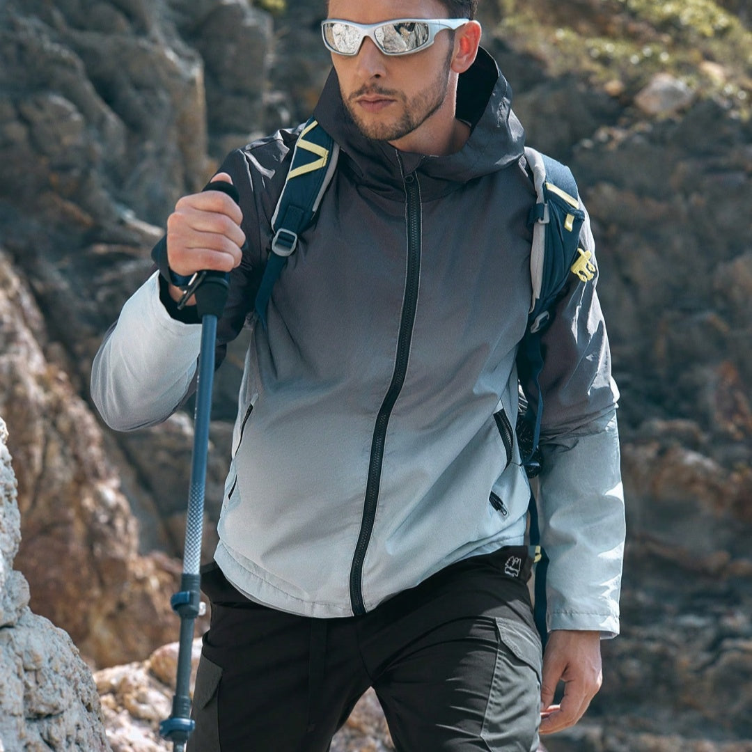 Men’s Hooded Raincoat – Waterproof, Windproof Outdoor Mountaineering Jacket