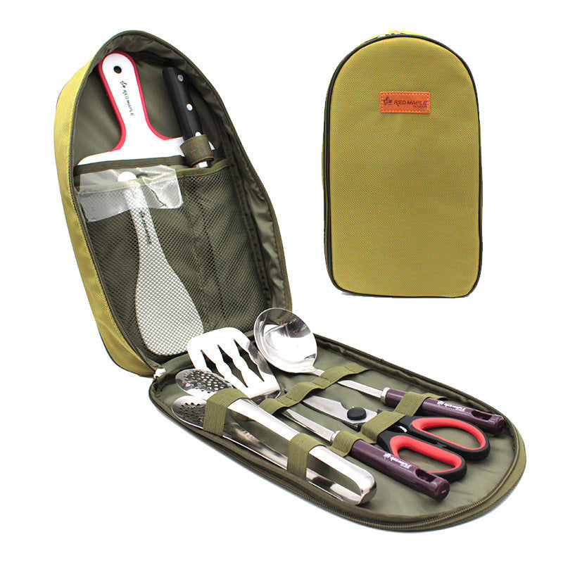 8-Piece Camp Kitchen Utensil Set – Portable BBQ and Camping Gear