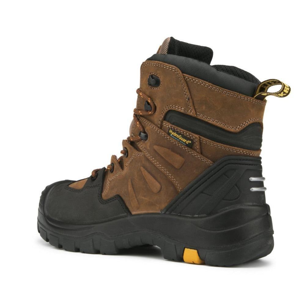 Brown 6-Inch Waterproof Safety Toe Leather Work Boots – AK669