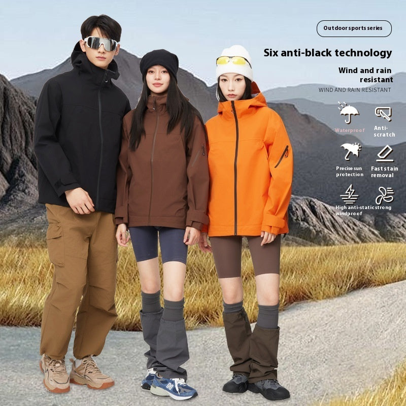 Mountain Hard Shell Jacket – Waterproof, Windproof, Breathable Outdoor Mountaineering
