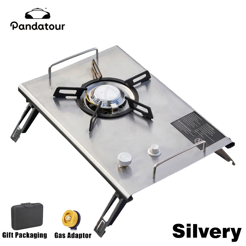 Pandatour 2025 IGT Folding Camping Stove – One-Touch High-Power Outdoor Gas Burner for Camping, Patio & Travel