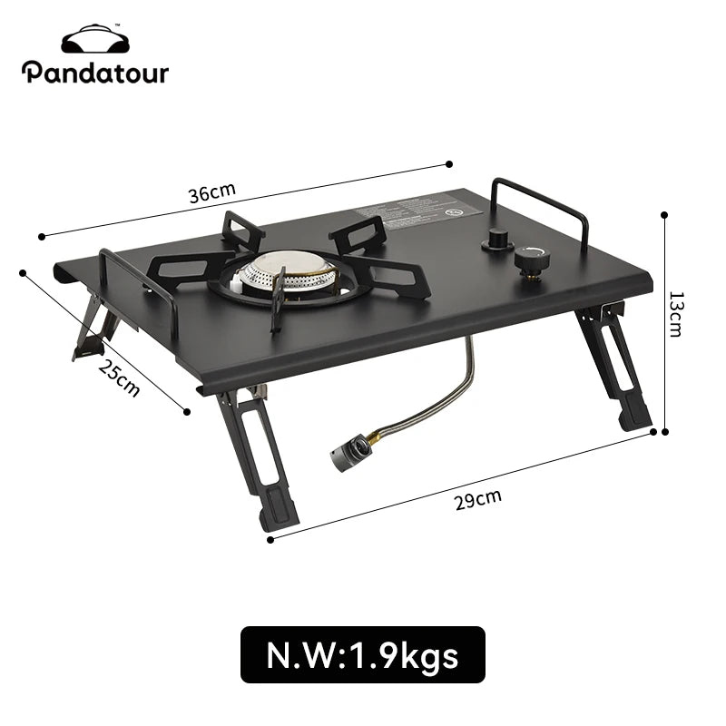 Pandatour 2025 IGT Folding Camping Stove – One-Touch High-Power Outdoor Gas Burner for Camping, Patio & Travel