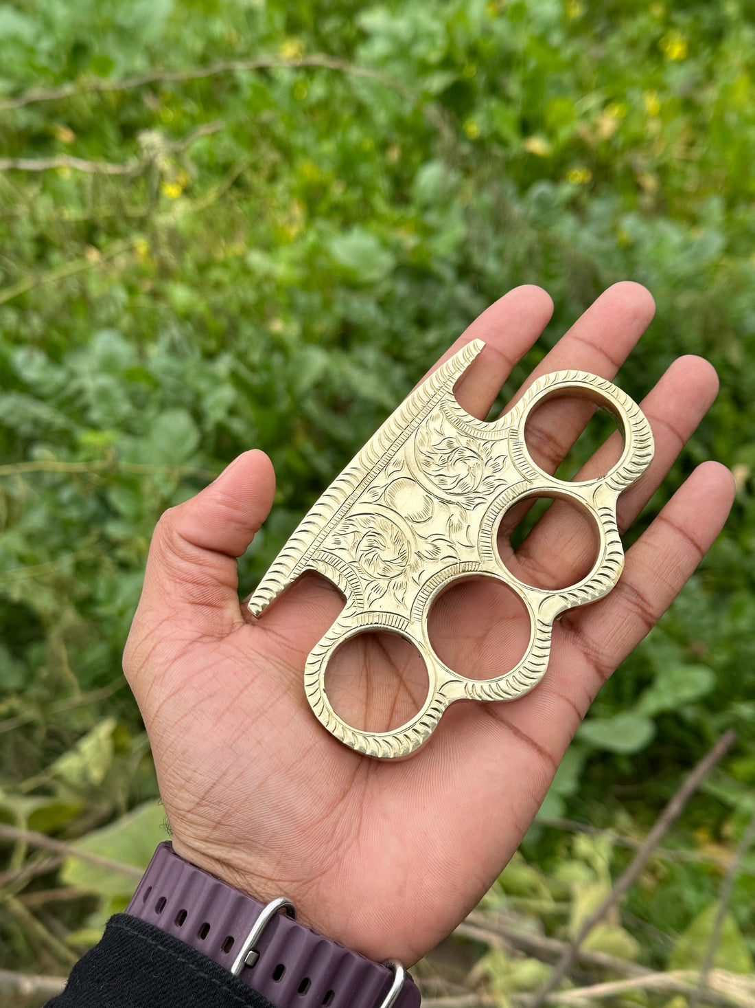 Handmade Solid Brass Knuckles – EDC Survival Gear