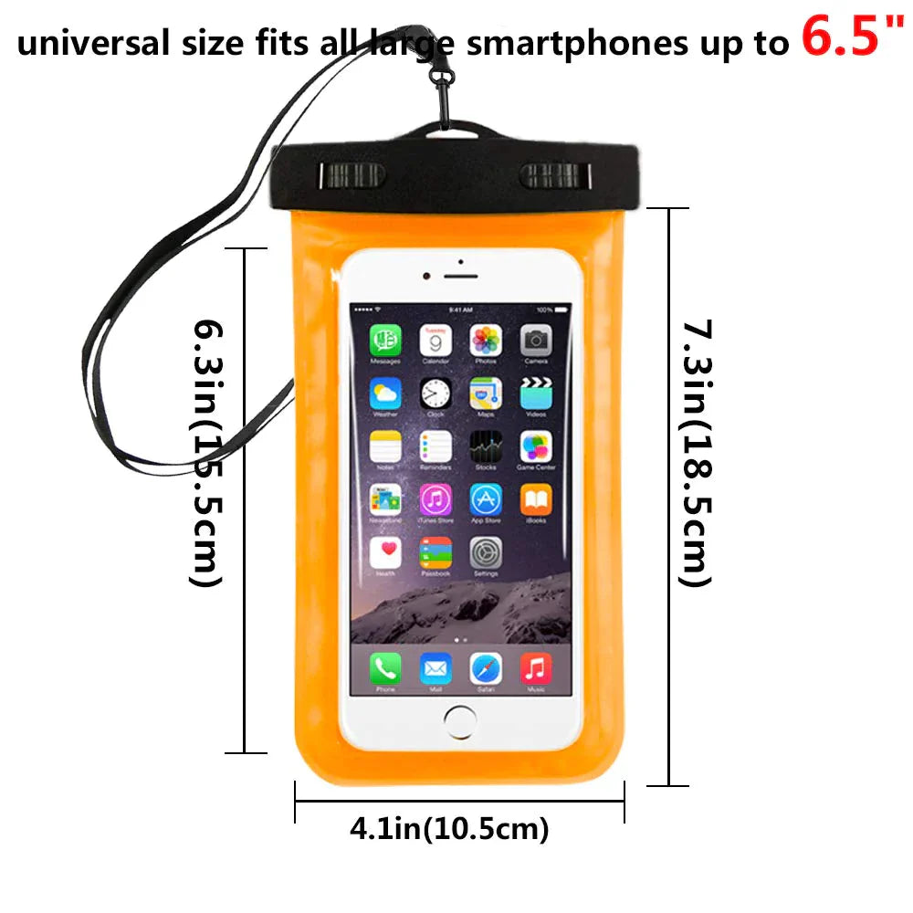 3-Pack Waterproof Floating Phone Pouch – Universal Dry Bag Case for iPhone & Samsung (Beach, Swimming & Water Sports)