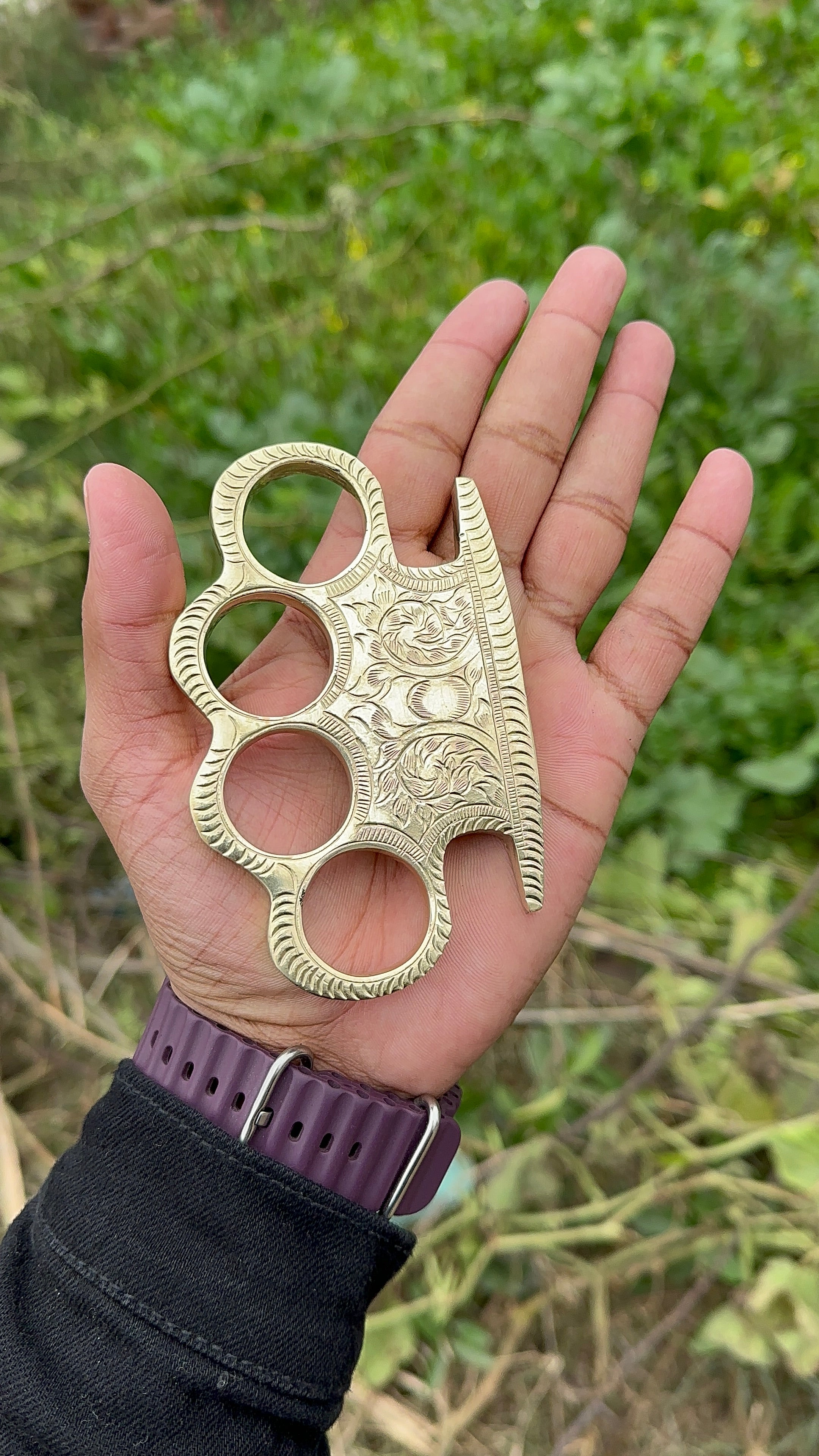 Handmade Solid Brass Knuckles – EDC Survival Gear