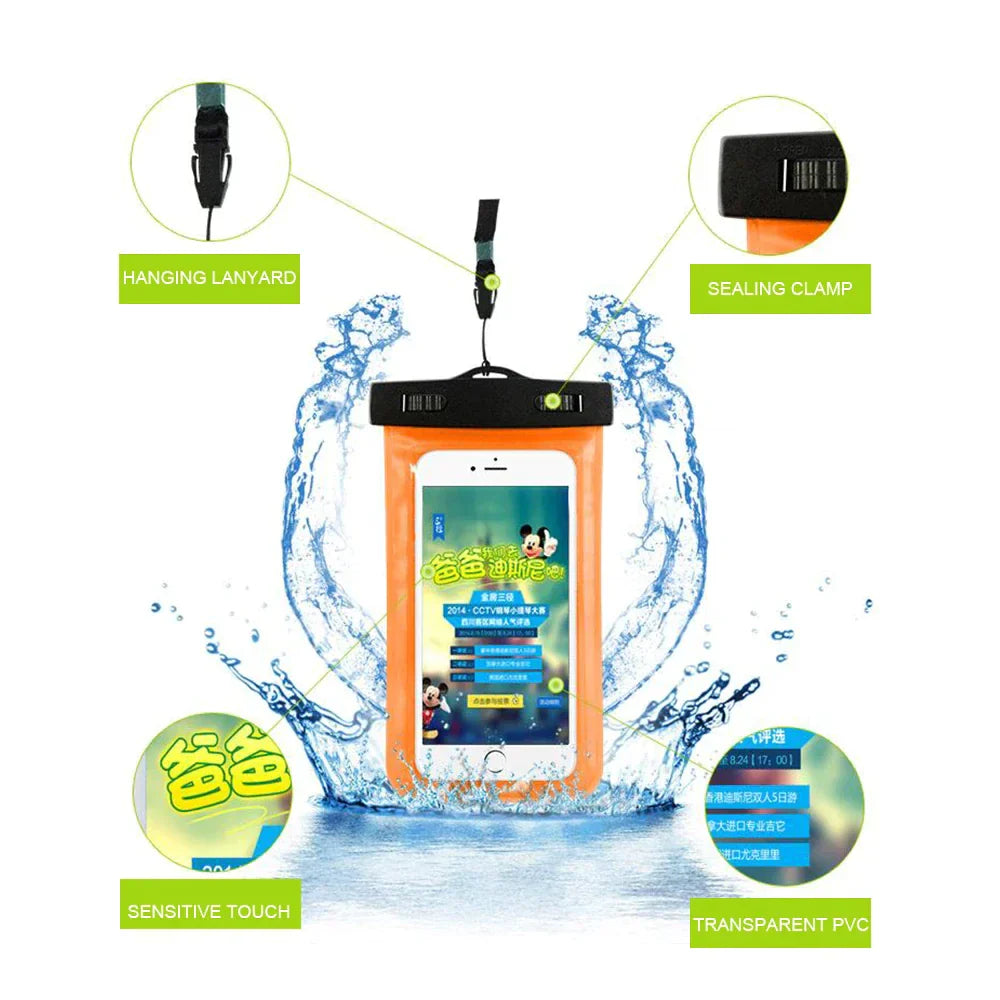 3-Pack Waterproof Floating Phone Pouch – Universal Dry Bag Case for iPhone & Samsung (Beach, Swimming & Water Sports)