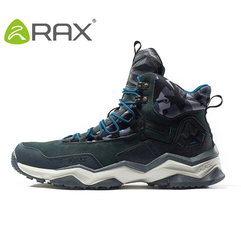 RAX Waterproof Mid-Top Hiking Shoes – Men’s & Women’s Leather Trekking Boots for Trail, Camping, Climbing & Outdoor Adventures