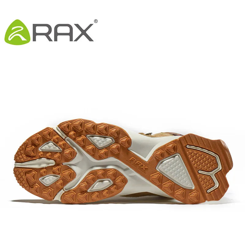 RAX Waterproof Mid-Top Hiking Shoes – Men’s & Women’s Leather Trekking Boots for Trail, Camping, Climbing & Outdoor Adventures