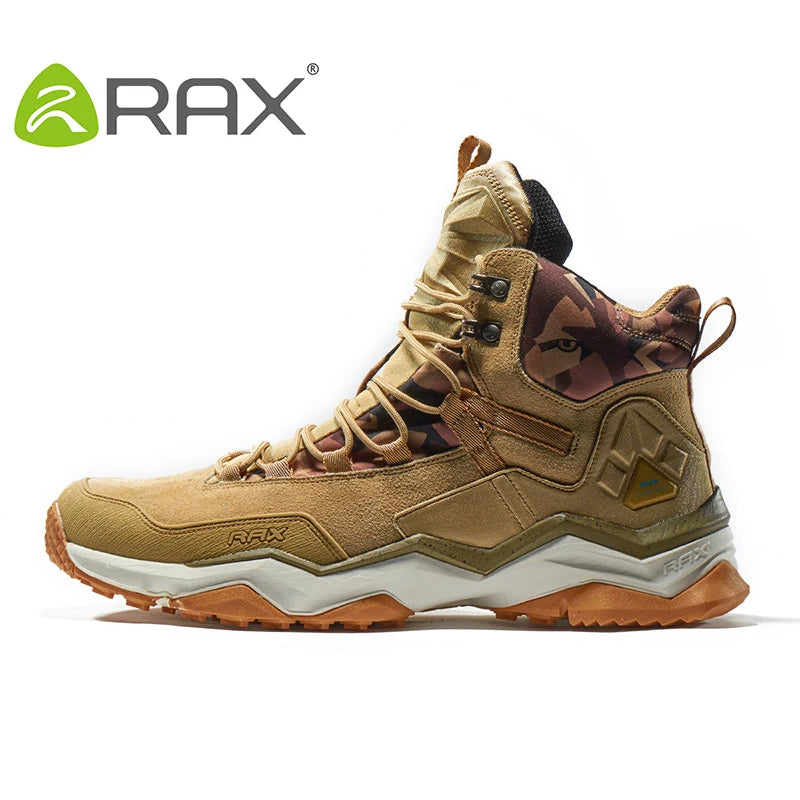 RAX Waterproof Mid-Top Hiking Shoes – Men’s & Women’s Leather Trekking Boots for Trail, Camping, Climbing & Outdoor Adventures