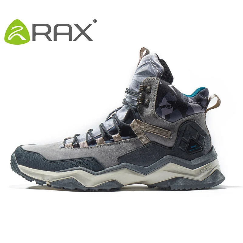RAX Waterproof Mid-Top Hiking Shoes – Men’s & Women’s Leather Trekking Boots for Trail, Camping, Climbing & Outdoor Adventures