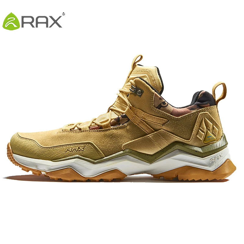 RAX Waterproof Mid-Top Hiking Shoes – Men’s & Women’s Leather Trekking Boots for Trail, Camping, Climbing & Outdoor Adventures