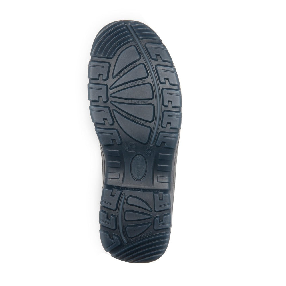 Black 7-Inch Steel Toe Leather Work Boots – Zip-Sided AK245Z