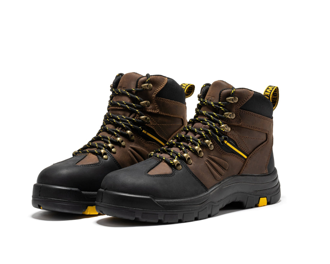 Brown 6-Inch Waterproof Composite Toe Leather Work Boots – CP211