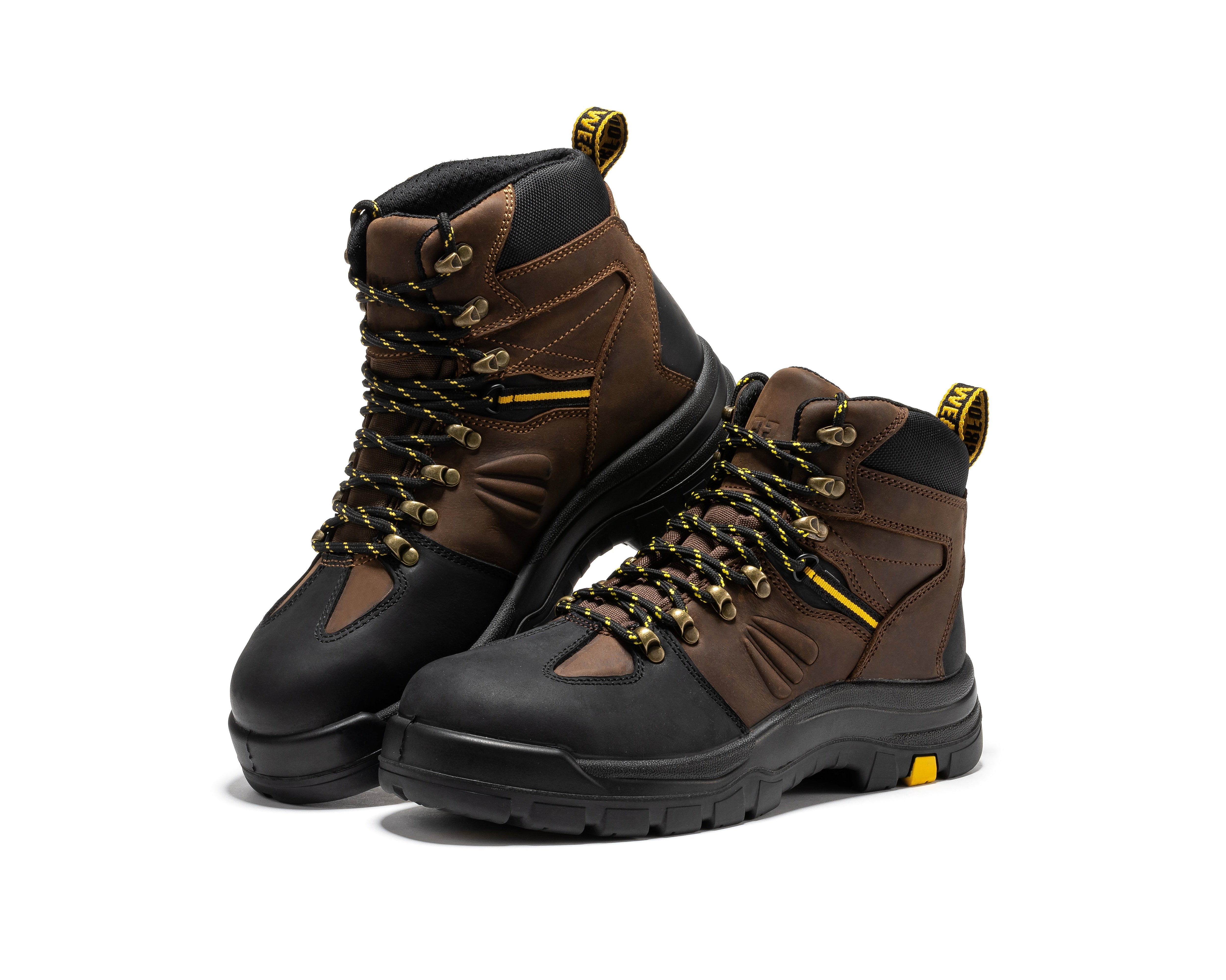 Brown 6-Inch Waterproof Composite Toe Leather Work Boots – CP211