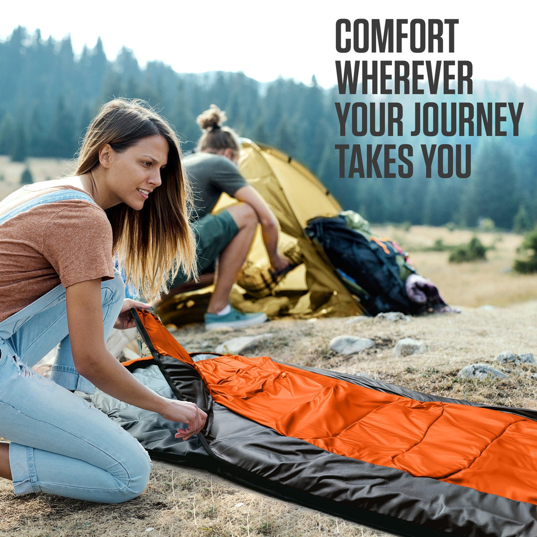 XXL Sleeping Bag for Big & Tall Adults – Extra Wide & Long Camping Sleeping Bag for Ultimate Comfort