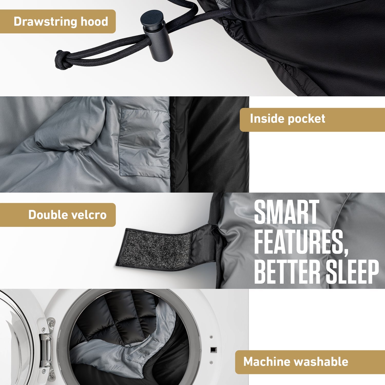 XXL Sleeping Bag for Big & Tall Adults – Extra Wide & Long Camping Sleeping Bag for Ultimate Comfort