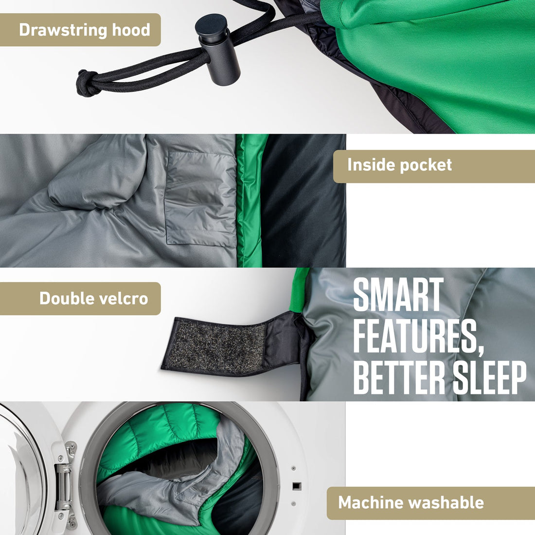 XXL Sleeping Bag for Big & Tall Adults – Extra Wide & Long Camping Sleeping Bag for Ultimate Comfort