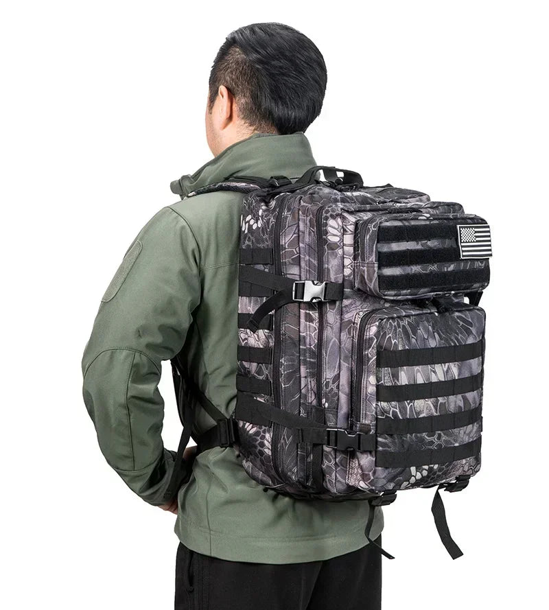 Tactical Backpack – Large Capacity 3-Day Outdoor Rucksack for Hiking, Camping & Travel