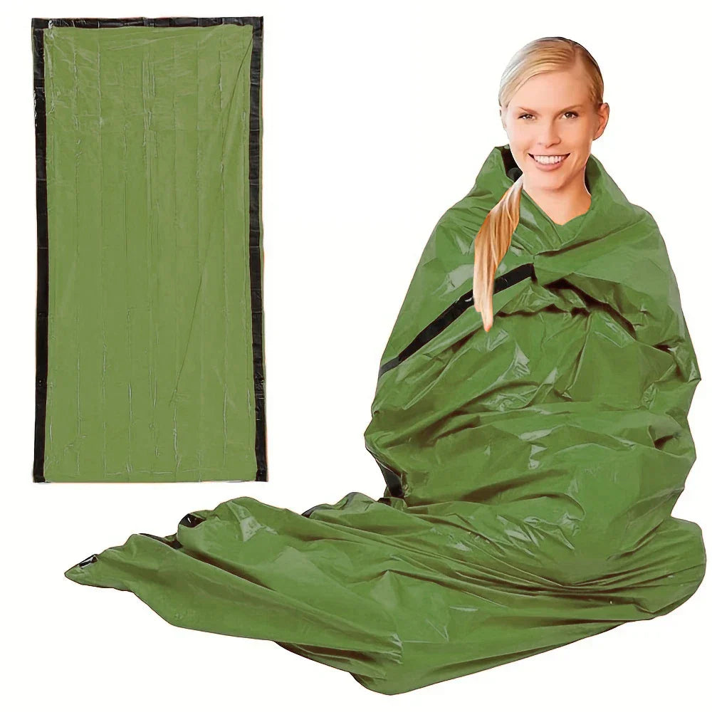 Portable Waterproof Emergency Sleeping Bag – Thermal Mylar Rescue Blanket