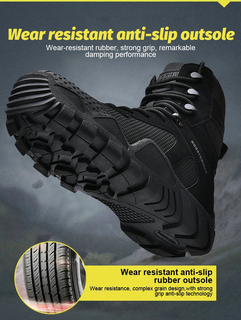 Men’s Waterproof Hiking Boots – Lightweight Durable Outdoor Work & Trail Shoes