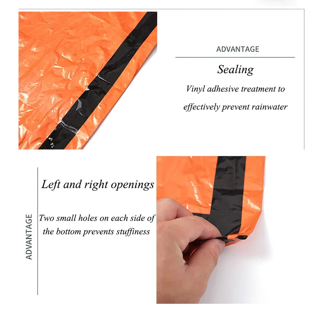 Portable Waterproof Emergency Sleeping Bag – Thermal Mylar Rescue Blanket