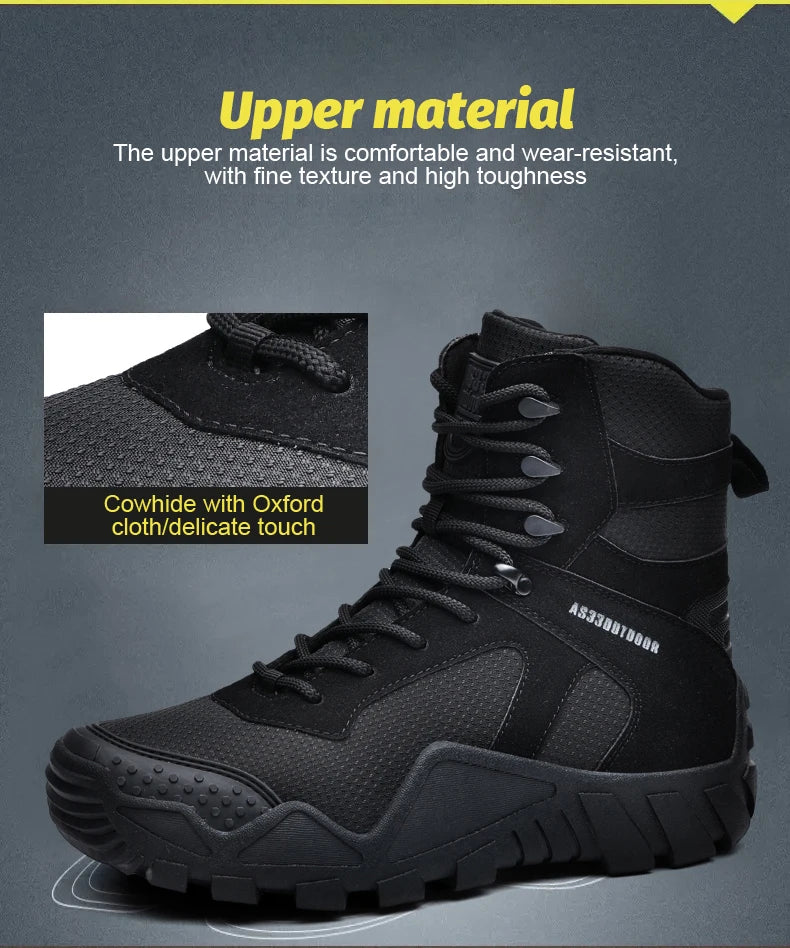 Men’s Waterproof Hiking Boots – Lightweight Durable Outdoor Work & Trail Shoes