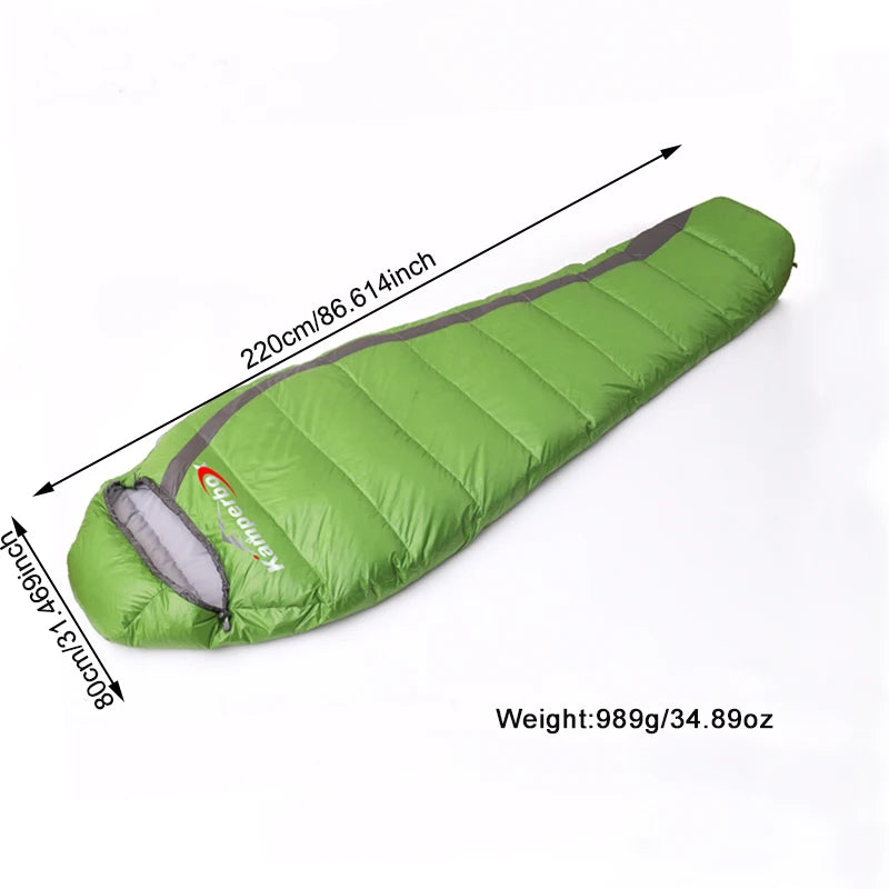 Kamperbox Ultralight Down Sleeping Bag – Warm Winter Camping Sleeping Bag for Backpacking & Outdoor Adventures