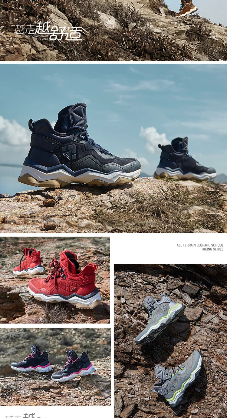 RAX Waterproof Mid-Top Hiking Shoes – Men’s & Women’s Leather Trekking Boots for Trail, Camping, Climbing & Outdoor Adventures