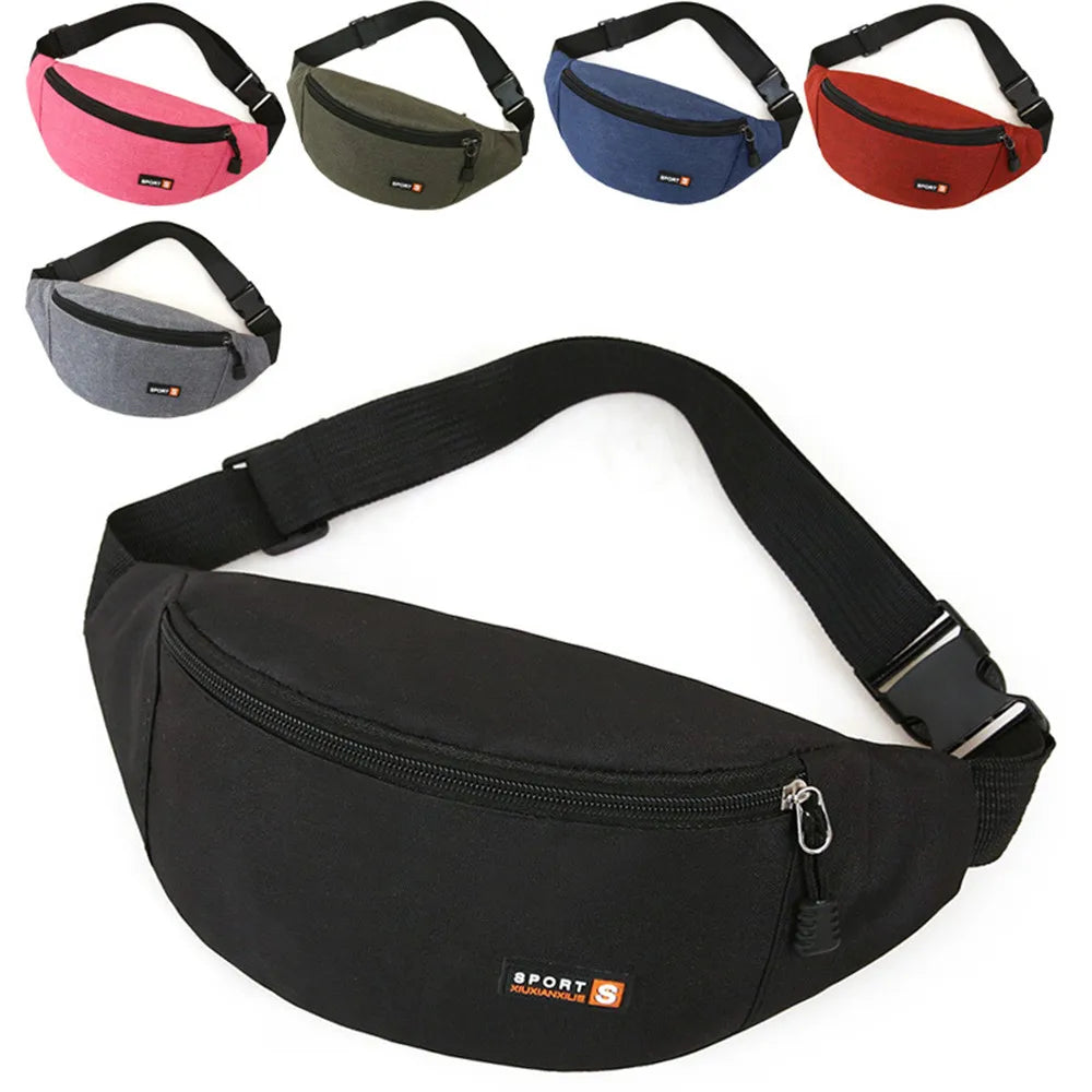 Unisex Crossbody Waist Bag – Waterproof Sport Fanny Pack & Chest Sling Bag for Travel, Running & Everyday Carry