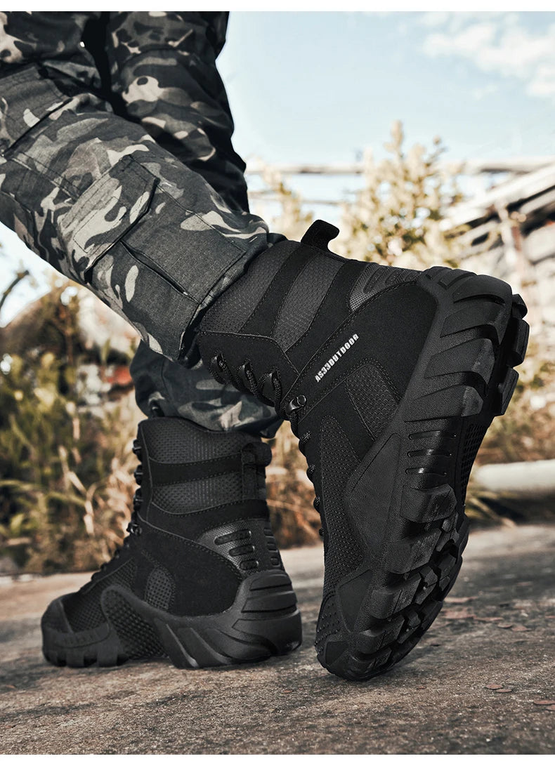 Men’s Waterproof Hiking Boots – Lightweight Durable Outdoor Work & Trail Shoes