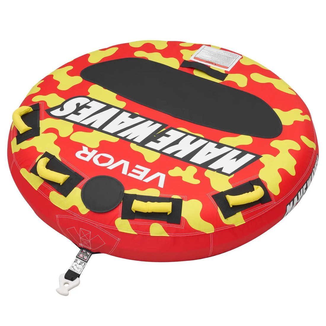 2-Person Towable Tube for Boating – Heavy-Duty Inflatable Water Sport Tube with 340LB Capacity, Secure Handles & Fast Tow System