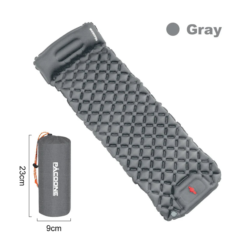 Ultralight Inflatable Camping Sleeping Pad with Built-in Pump & Pillow – Compact Air Mattress for Hiking, Backpacking & Travel
