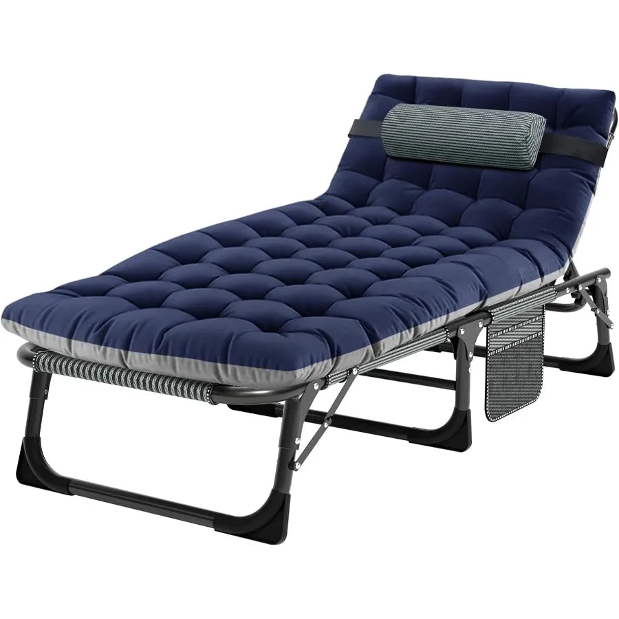 Camping Cot for Adults Heavy Duty Adjustable Bed for Sleeping Adjustable DoubleLayer 1200D with Mattress Carrying Bag for Home