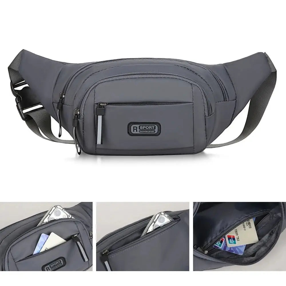 Large Capacity Anti-Theft Sling Bag for Men – Waterproof Nylon Chest Pack & Waist Bag for Travel, Sports & Everyday Carry
