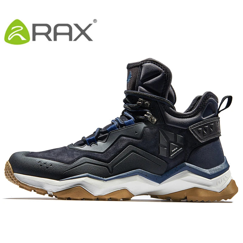 RAX Waterproof Mid-Top Hiking Shoes – Men’s & Women’s Leather Trekking Boots for Trail, Camping, Climbing & Outdoor Adventures