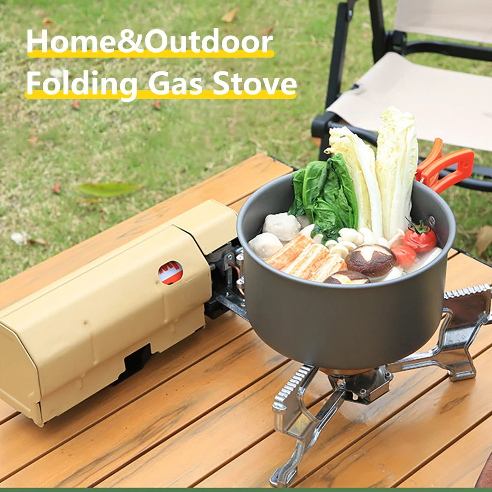 2600W Portable Camping Cassette Stove – Folding Butane Gas Burner for Outdoor Cooking, Hiking & Picnics