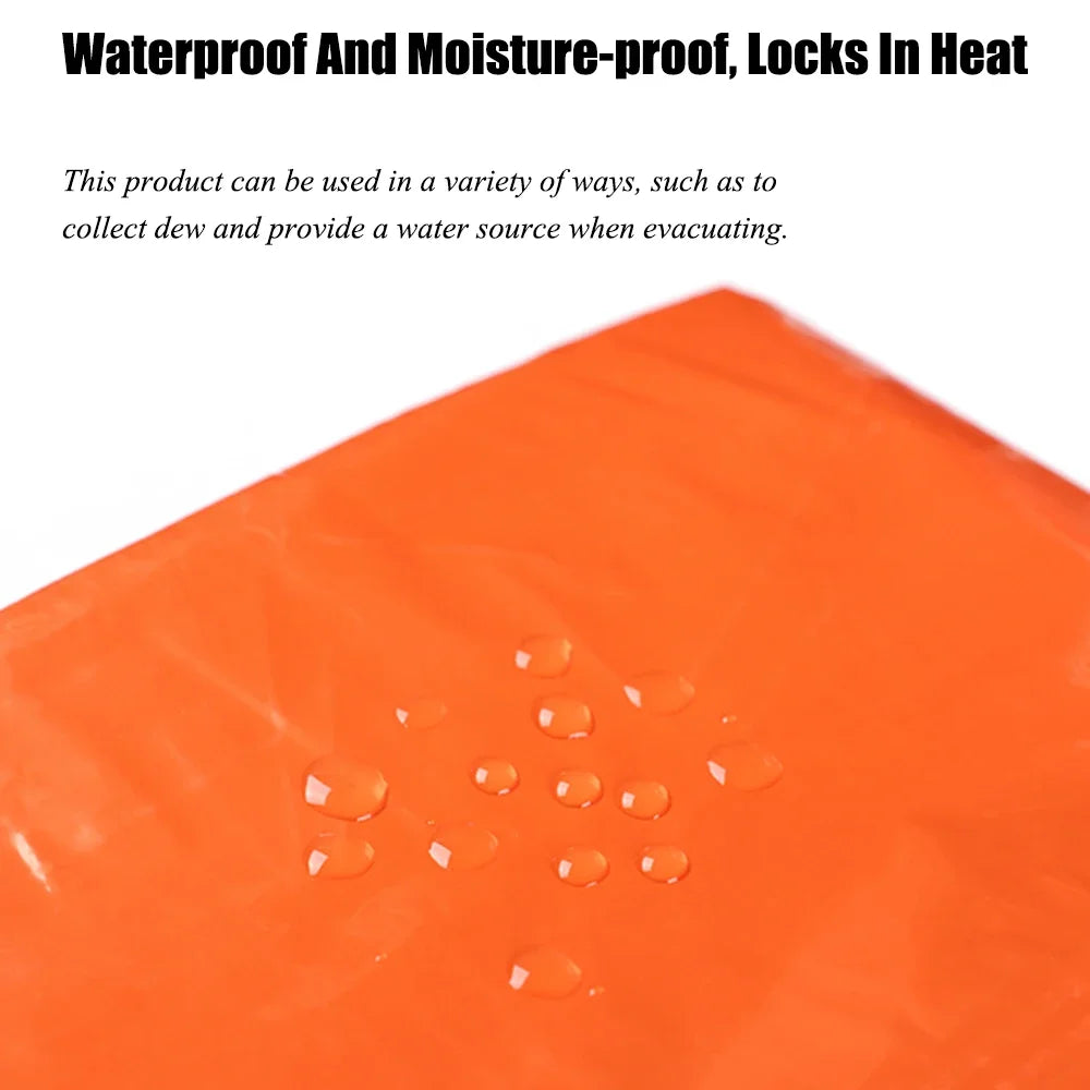 Portable Waterproof Emergency Sleeping Bag – Thermal Mylar Rescue Blanket