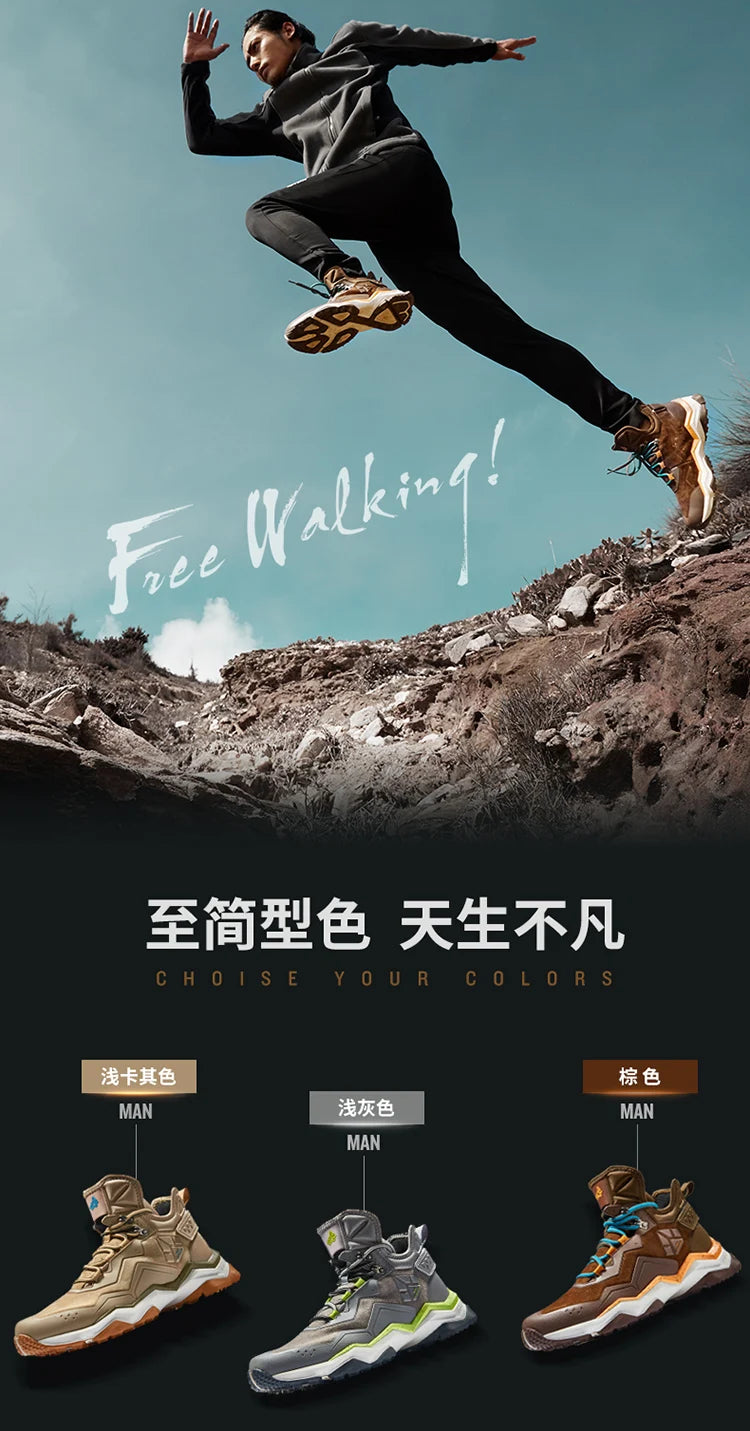 RAX Waterproof Mid-Top Hiking Shoes – Men’s & Women’s Leather Trekking Boots for Trail, Camping, Climbing & Outdoor Adventures