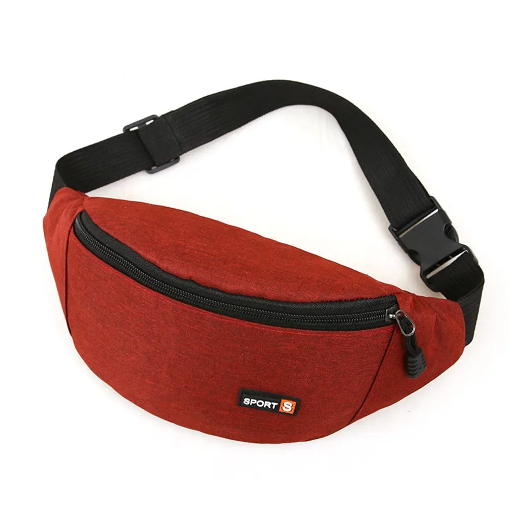 Unisex Crossbody Waist Bag – Waterproof Sport Fanny Pack & Chest Sling Bag for Travel, Running & Everyday Carry