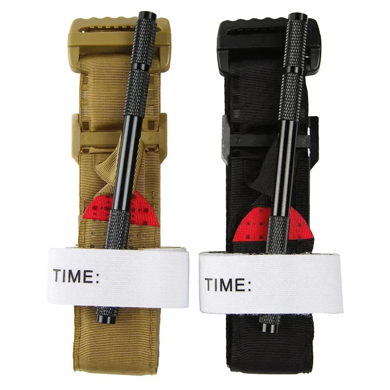Tactical Aluminum Tourniquet with Rotary Pressure System – Military-Grade First Aid Survival Gear for Hiking, Camping & Emergency Rescue (MOLLE Compatible)