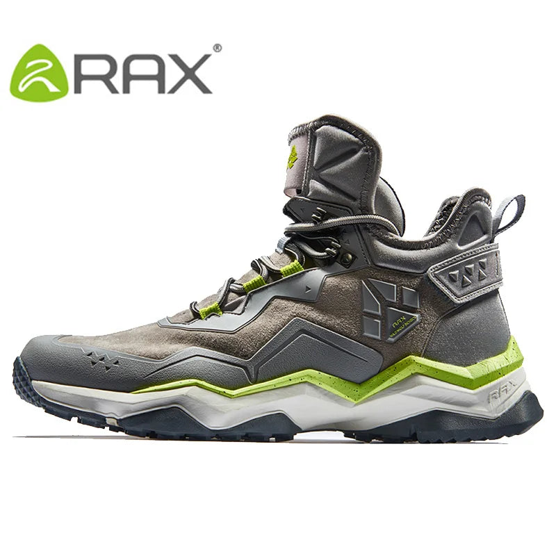 RAX Waterproof Mid-Top Hiking Shoes – Men’s & Women’s Leather Trekking Boots for Trail, Camping, Climbing & Outdoor Adventures