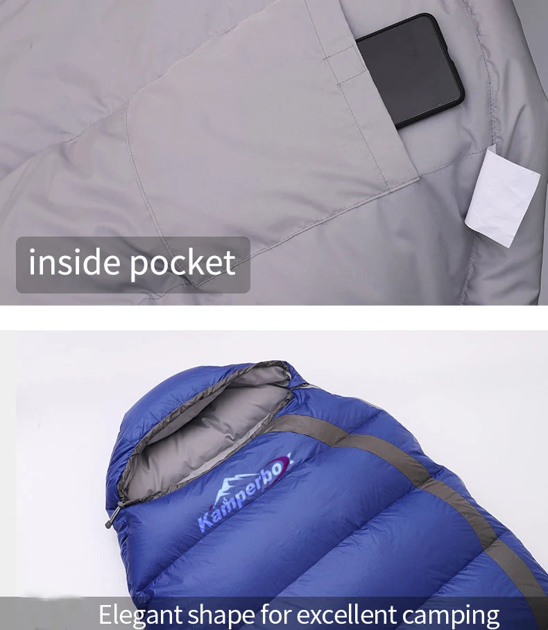 Kamperbox Ultralight Down Sleeping Bag – Warm Winter Camping Sleeping Bag for Backpacking & Outdoor Adventures